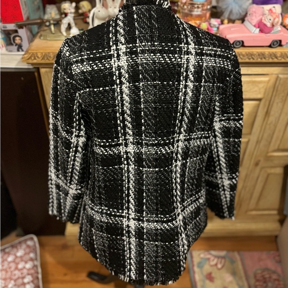 Express Tweed Women’s Blazer- black and white - Picture 3 of 6